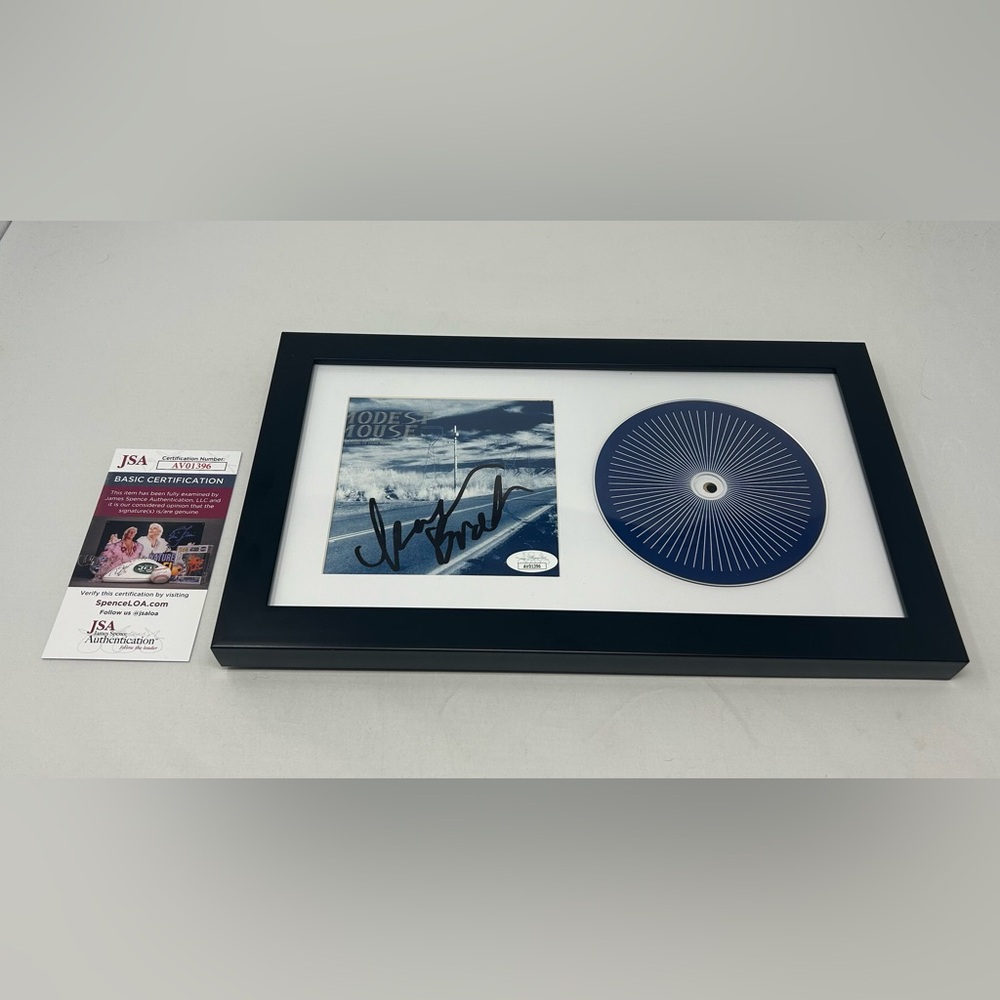 Isaac Brock of Modest Mouse signed Long Drive‎ CD Booklet Framed JSA COA